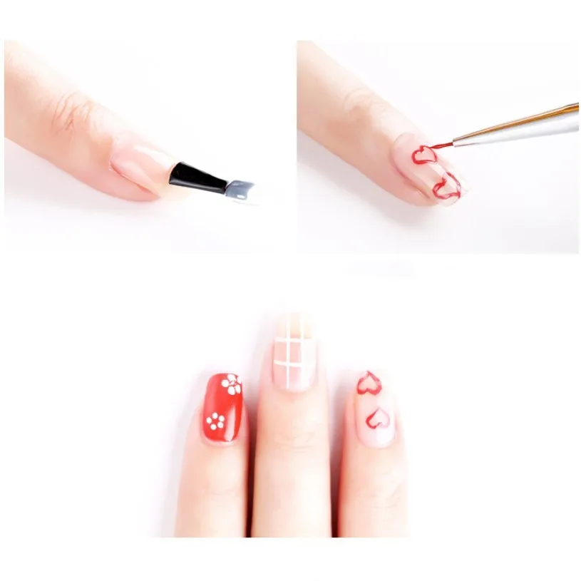 3 шт./компл. Kolinsky кисть для дизайна ногтей Кристалл акриловая тонкая фотография