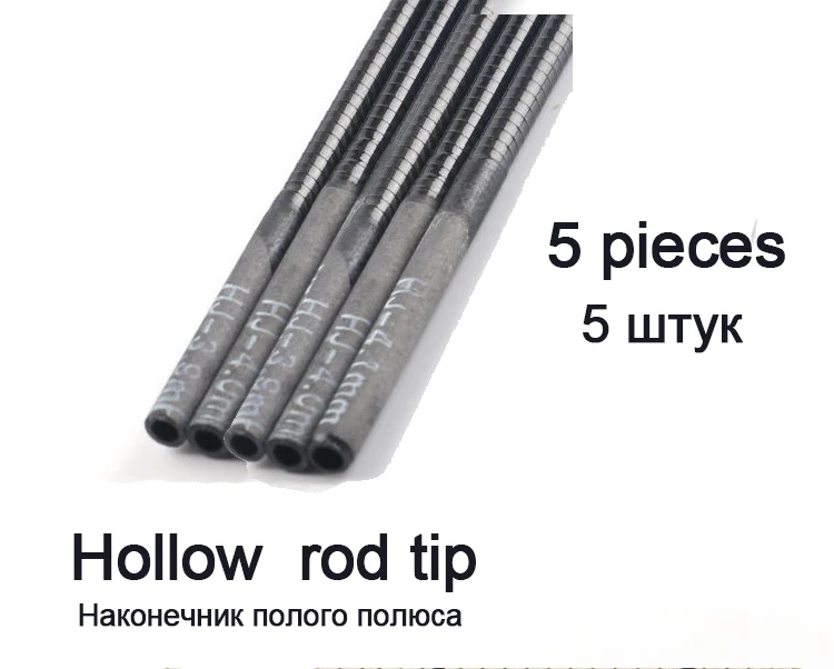 

2.2mm-4.1mm 5 Pieces 80cm Fishing Rod Tip Spare Sections Taiwan Fishing Rod Full Size Solid Hollow Carbon Rod Accessories Sturdy