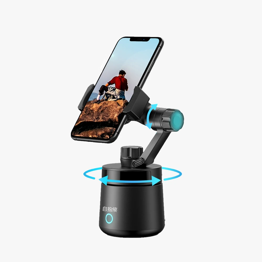 Palo de Selfie inteligente para seguimiento de disparo, cardán con rotación de 360 grados, ajustable, 3D, cara en vivo, soporte para teléfono con cámara de seguimiento automático