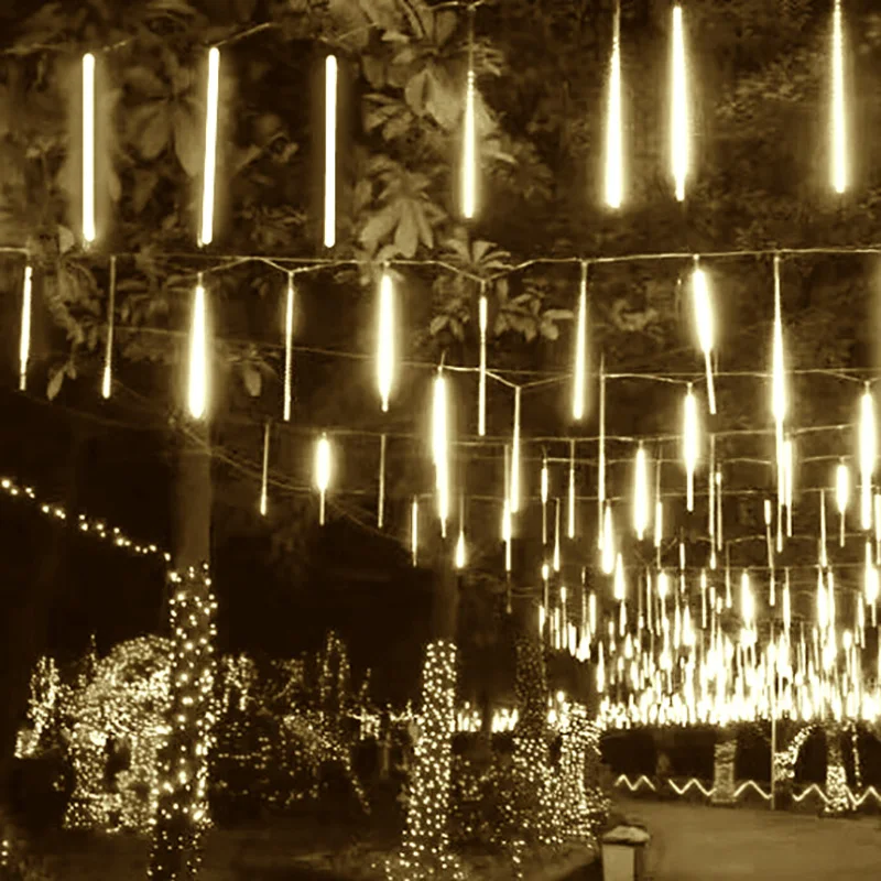 30 см Дождь свет 8 подвесной светодиодный душ Открытый водонепроницаемый патч сад