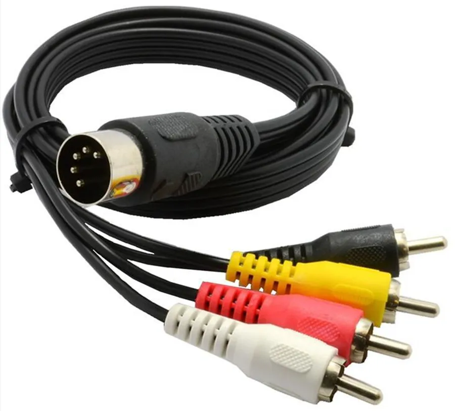 5 Pin Male Din Plug to 4 x RCA Phono Plugs Audio Cable 50cm 0.5m 1.5m 150cm | PC Hardware Cables & Adapters