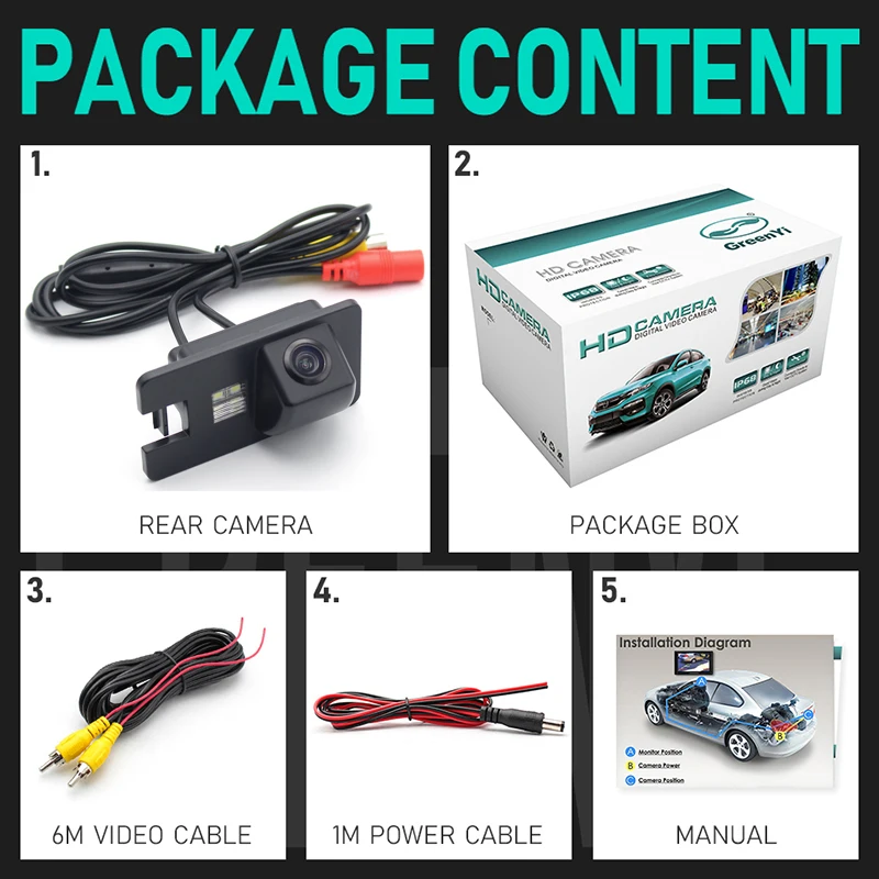 Автомобильная камера заднего вида водонепроницаемая ночного видения CCD для Great