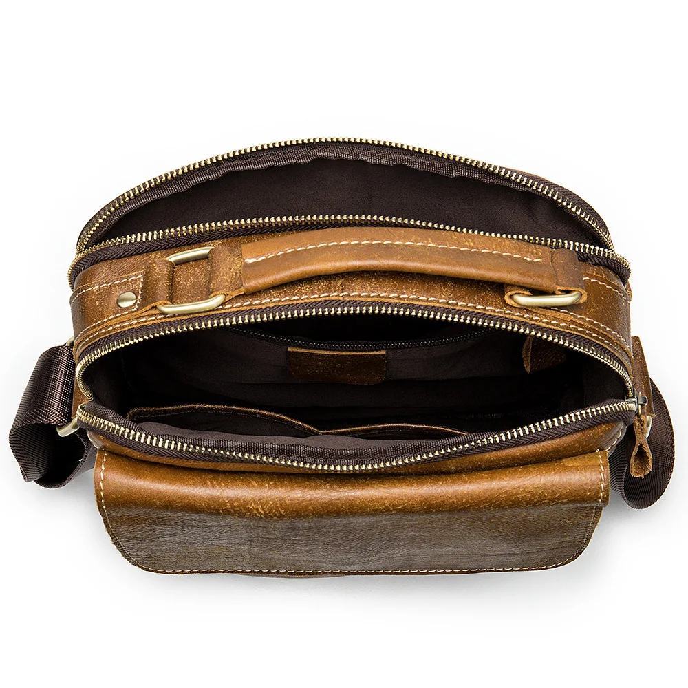 2020 Новая повседневная мужская деловая сумка через плечо из спилка коровьей кожи