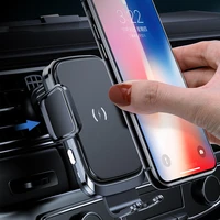 qi fast car wireless charger 15w for iphone 11 samsung s20 s10 s9 induction car mount wireless charging with car phone