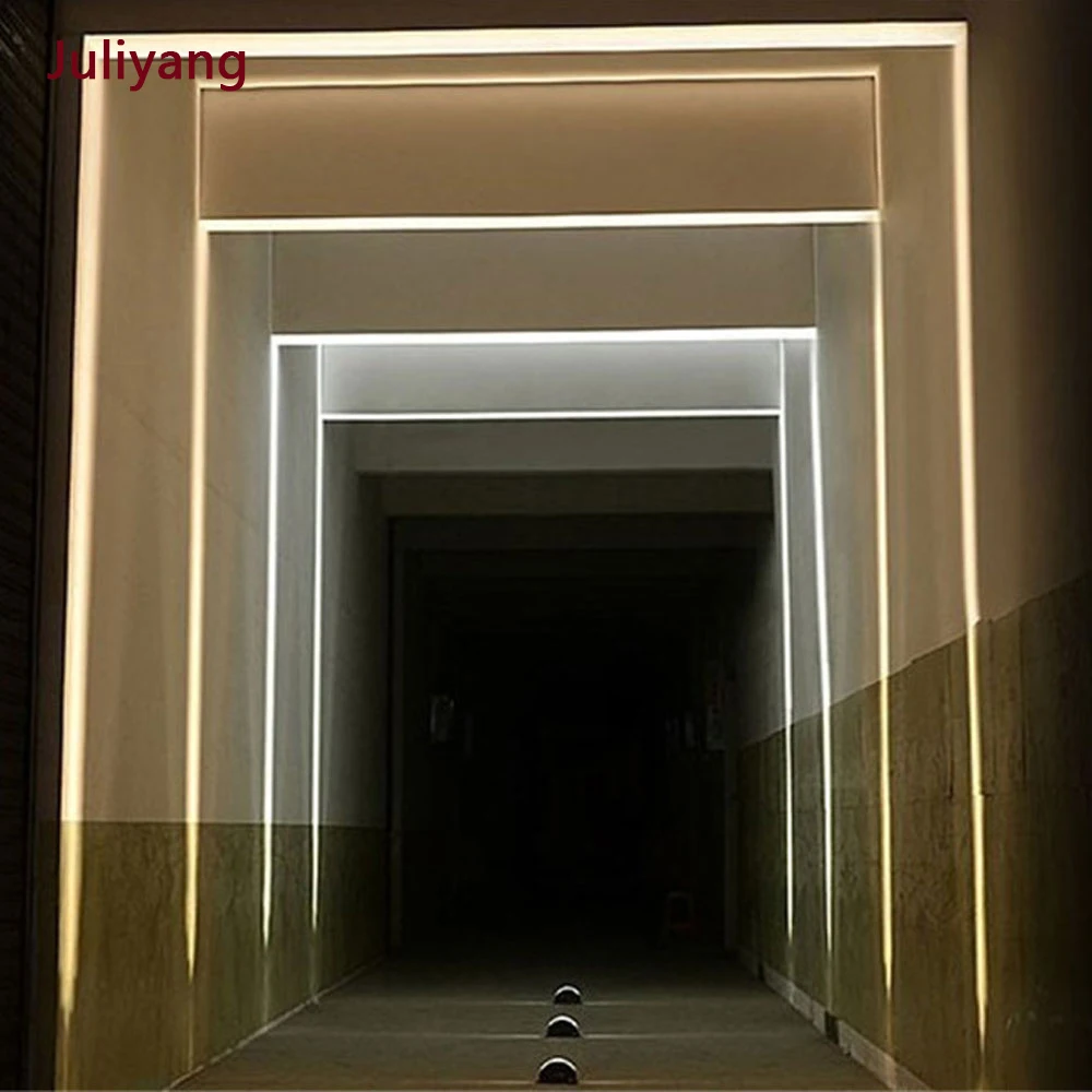LED8W Открытый водонепроницаемый оконный светильник четырехсторонний светящийся настенный светильник контурный светильник креативный дверной каркас Бра Лампа AC85-265