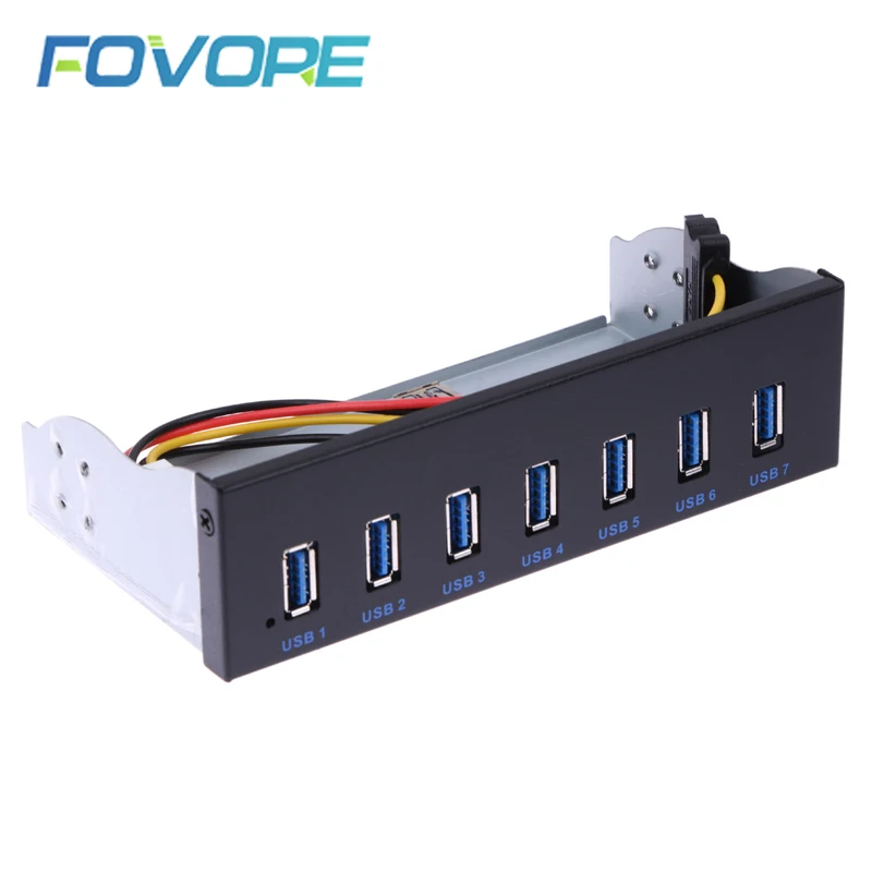 Передняя панель для компьютера с 7 портами USB 2 0 3 Hub 5Gbs 5 25 &quotCD-ROM Drive Bay CD ROM +