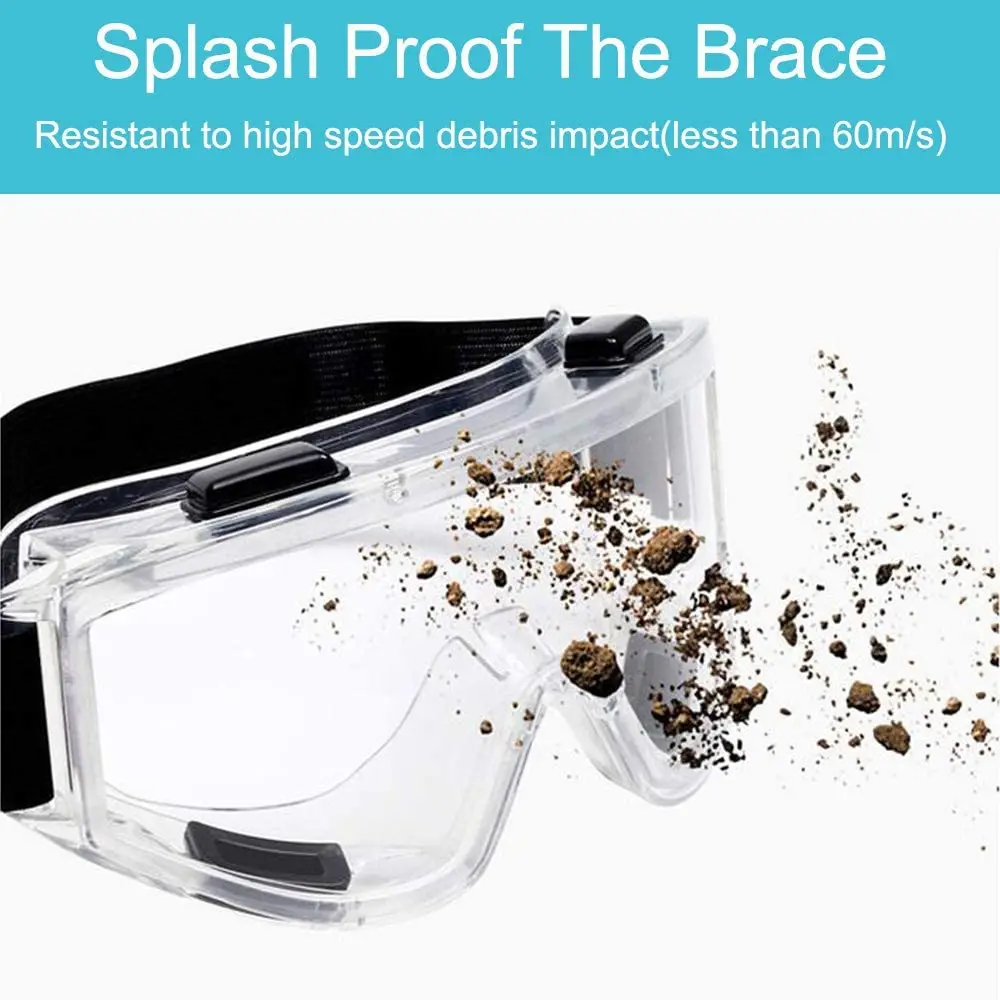

Safety Goggle Anti-splash Dust-Proof WInd-Proof Work Lab Eyewear Eye Protection Industrial Research Safety Glasses Clear Lens