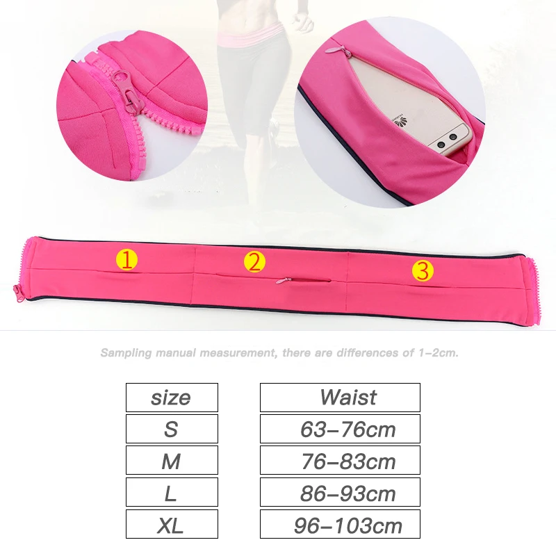 

Queshark Invisible Professional Running Waist Bag Lightweight Thin Marathon Yoga Belt Pack 6 inch Mobile Phone Sports Fanny Bags