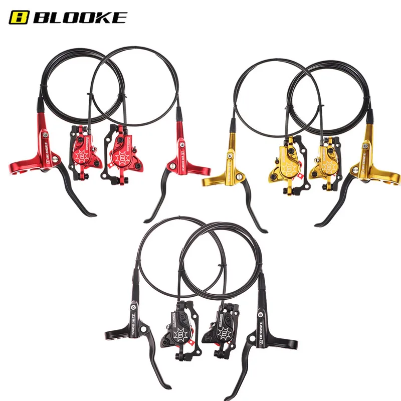 

BLOOKE MTB Hydraulic Disc Brakes Gold Red 160mm Scooter M620 Bike Oil Calipers Rotor Front Rear Calliper Bicycle Parts