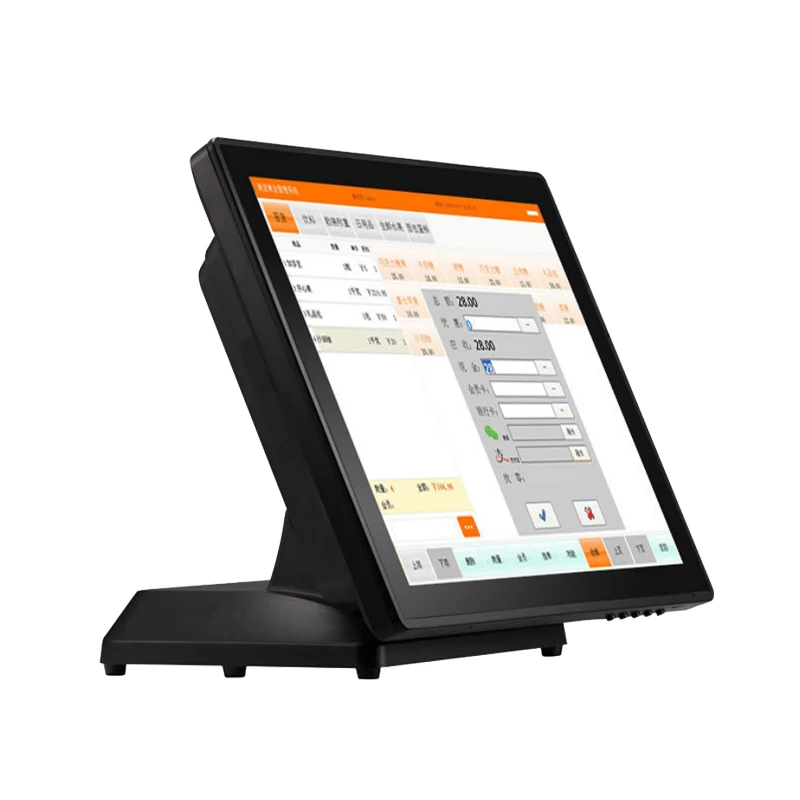 

15 inch LED Display all in one cash register touch screen pos machine with thermal printer/1d scanner and cash drawer