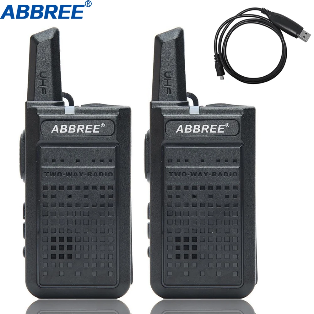 2 шт. ABBREE Φ mini VOX USB зарядка UHF двухсторонний радиоприемник приемопередатчик|Рации|