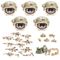 military modern army alpha special force helmet building blocks russian soldiers figures camouflage weapon gun part bricks toys