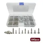 Набор саморезов для дерева M3, M2.6, M2.3, M2.2, M2, M1.7, 840 шт.компл.