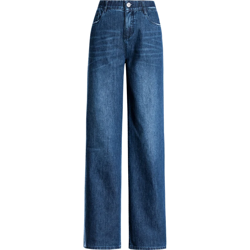 

Free Shipping women wide leg jeans high waist newest staight loose long pansts spring autumn casual lady trouser