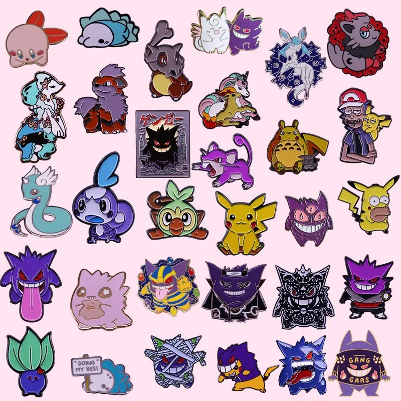 Эмалированная брошь в виде животных эльфов металлическая пастельного