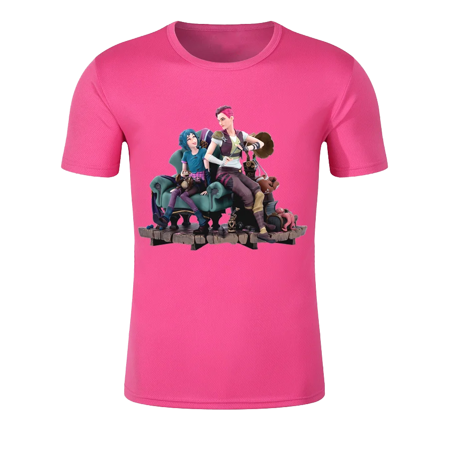 

Custom Summer Men Women Arcane 2 Quick Dry T-shirt 100% Polyester Couple Style Round Neck Jogging T-Shirt