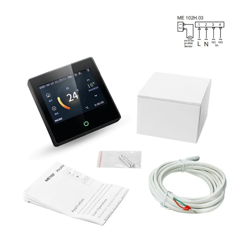 

Intelligent WiFi Touching Screen Heating Thermostat Smart Speaker Voice Control