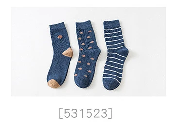 Caramella Men's Crew Socks Cotton Made Animal Jacquard Embroidery Socks Cotton 3 Pairs/Lot - Цвет: 5315231101