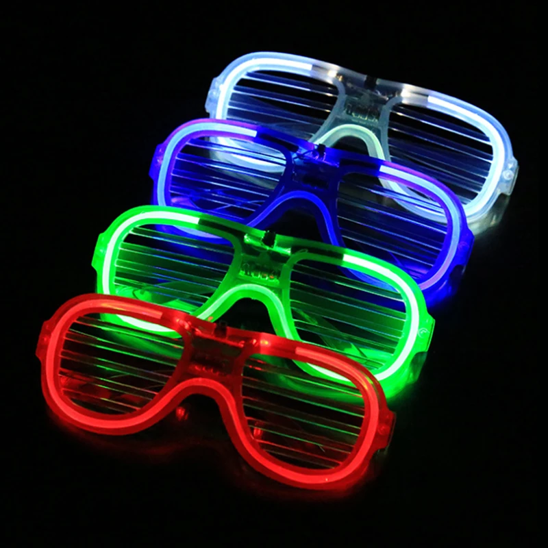 Новые светодиодные очки-жалюзи, вечерние, реквизит для болельщиков