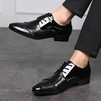 big size 47 48 elegant business leather shoes men formal wedding party shoes for men leather oxford flat shoes classic lace up