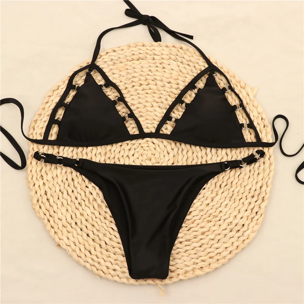 Купальник-бикини женский с чашками пуш-ап пикантный купальник подкладкой