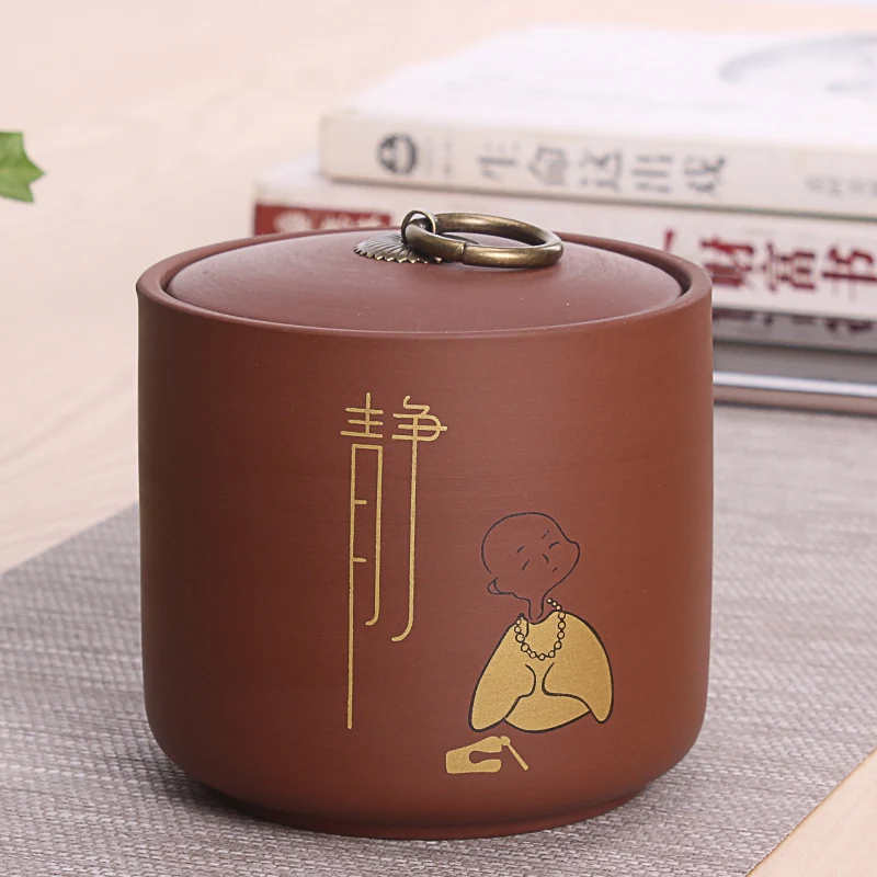 Традиционные фиолетовые глиняные керамические банка для чая кухонные сосуды