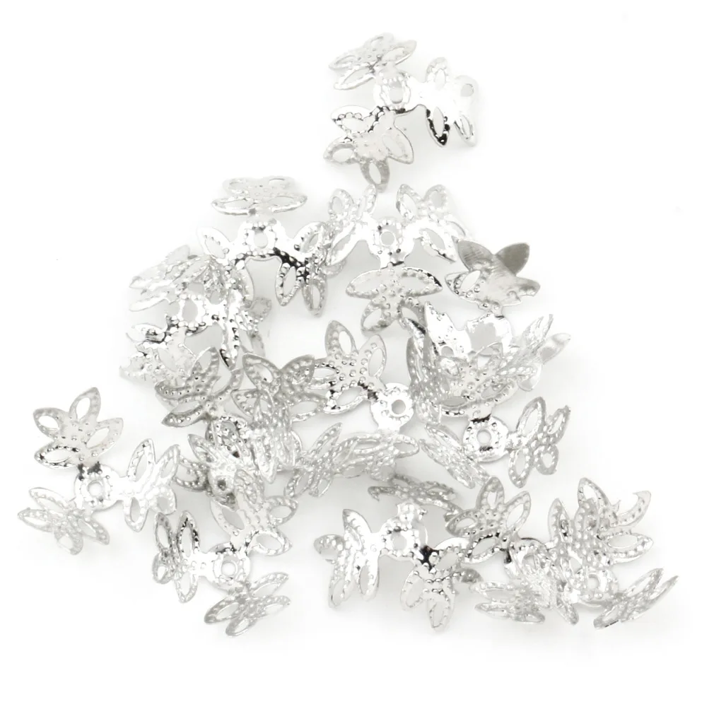 

14mm Metal embossed bottom bracket leaf for adorning DIY bead Jewelry craft Metal embossed bottom crafts Dropshipping