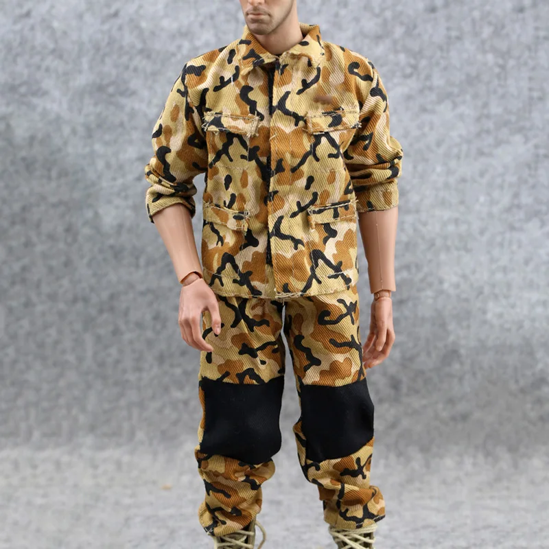 Масштаб 1/6 модная камуфляжная одежда для мальчиков мужская униформа