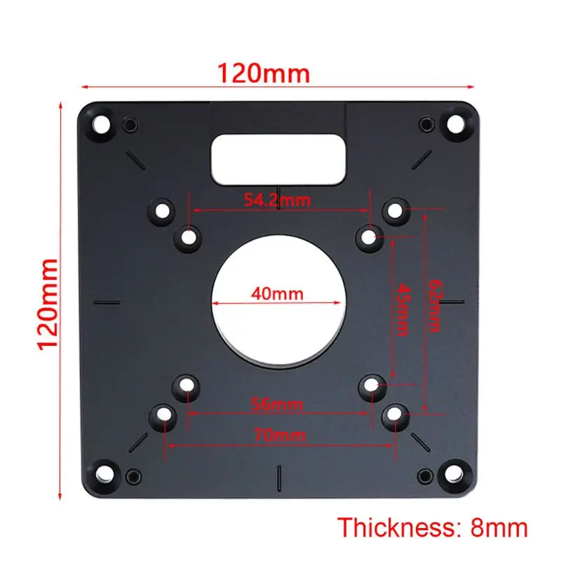 

Universal RT0700C Aluminum Router Table Insert Plate Trimming Machine Flip Board for Woodworking Benches