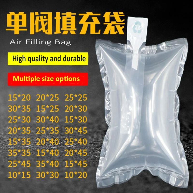 

100pcs Inflatable Shipping Packaging Anti Pressure Glass Bottles Shockproof Air Cushion Bag Single Layer Fragile Wrap Transport
