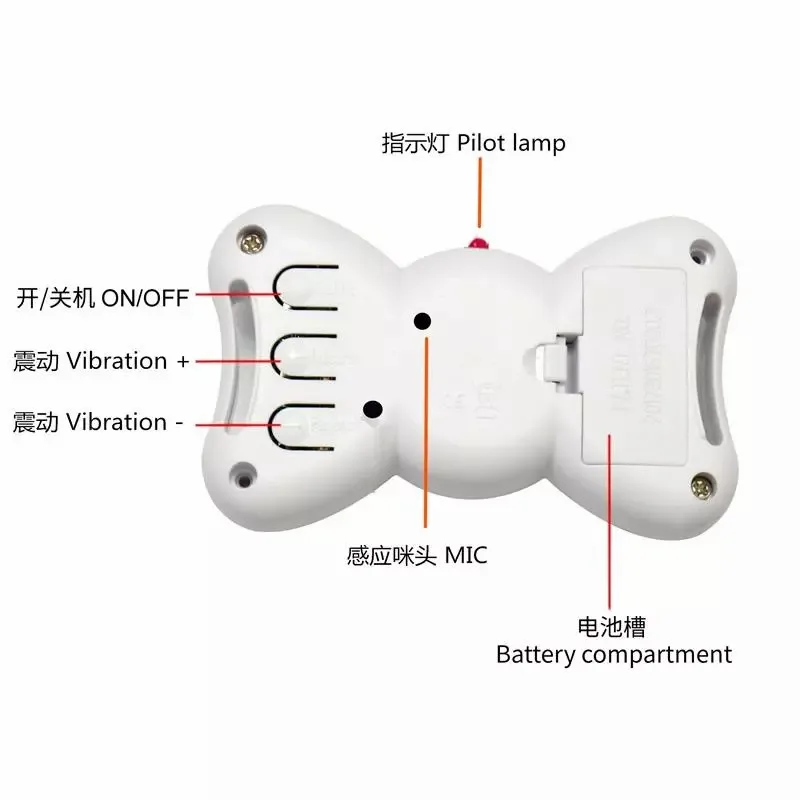 

Automatic Voice-activated Stylish Butterfly Shape No Barking Adjustable Vibration Collar Anti Bark Dog Training Collars supplies