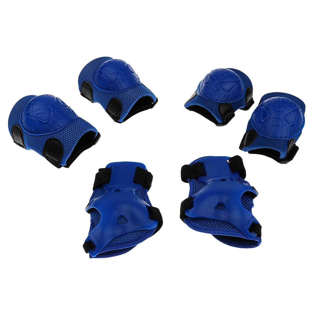 

6 Pieces Kid Skating Skateboard Bike Elbow Wrist Knee Pads Protective Gear