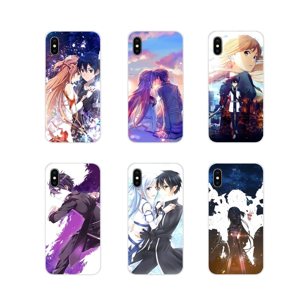 Sword Art Online SAO Japanese Anime для Samsung A10 A30 A40 A50 A60 A70 M30 Galaxy Note 2 3 4 5 8 9 10 PLUS защитный чехол