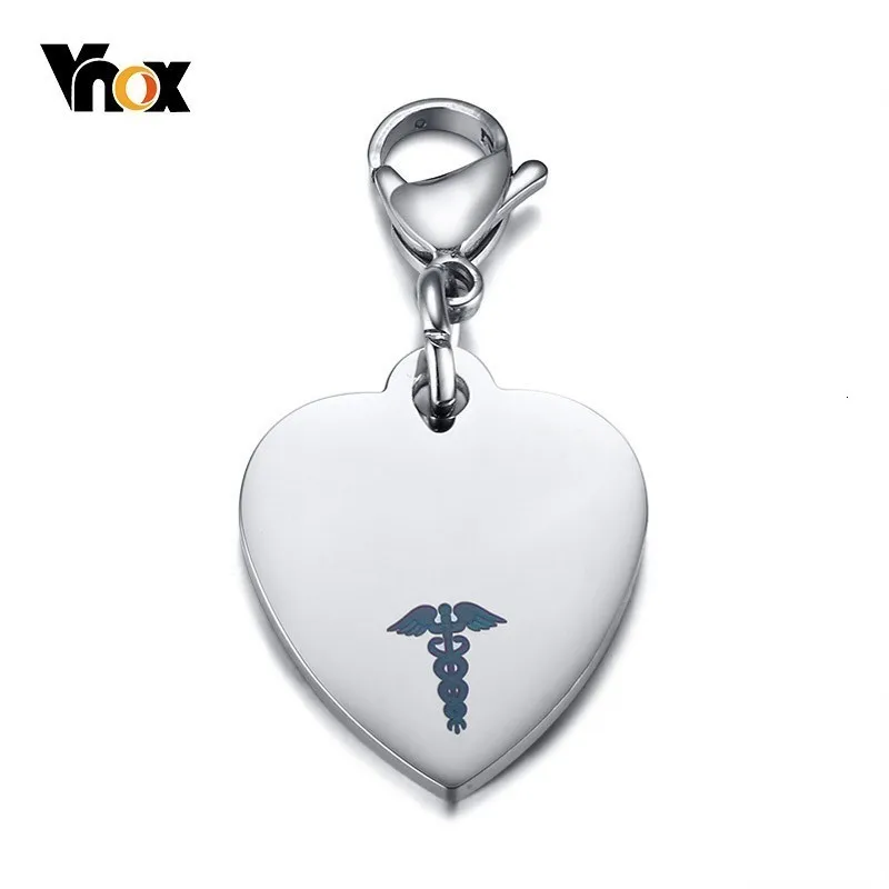 Vnox нержавеющая сталь медицинское оповещение ID брелок аксессуары | Украшения и
