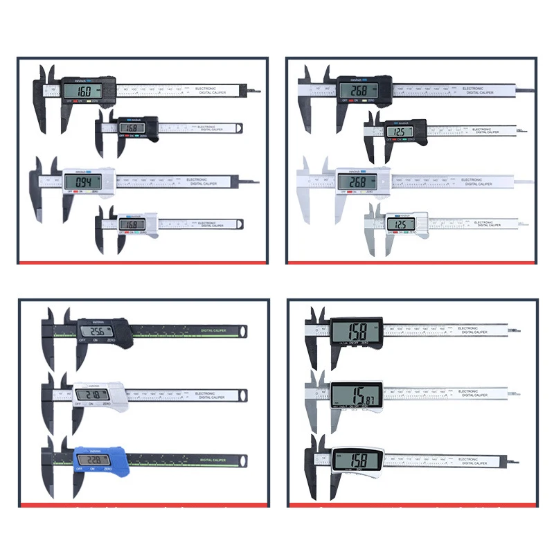 

Электронный цифровой штангенциркуль, измерительный инструмент с дюймовым миллиметровым преобразователем, очень большой ЖК-экран 0-6 дюймов...