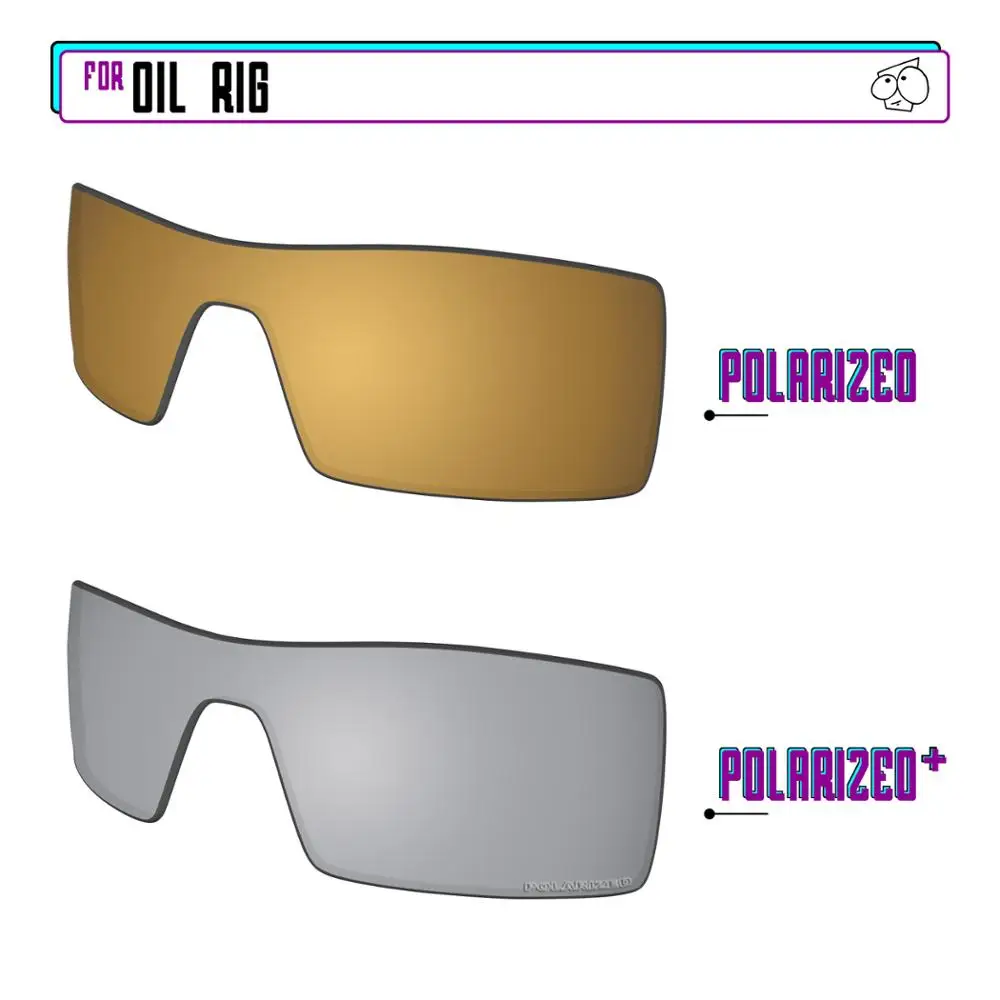 

Ezrelease поляризованные Сменные линзы для-солнцезащитные очки Oakley Oil Rig-Sir P Plus-GunmetalP