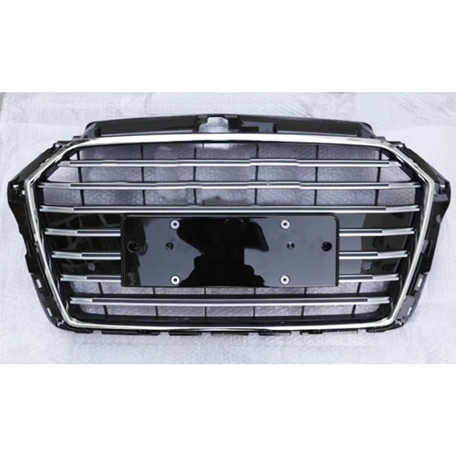 

Черная решетка для пианино-бампера, решетка для переднего бампера, решетка для переднего и центрального бампера, средняя решетка для Audi A3/S3 ...