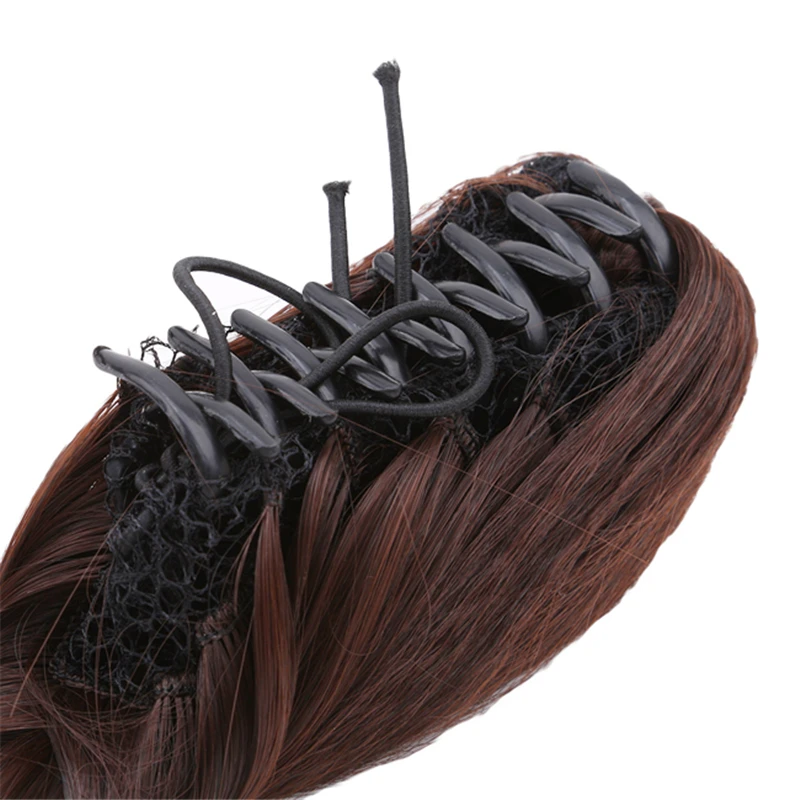 60 64 см длина плетеные синтетические волосы хвост рыбий женский зажим в правый
