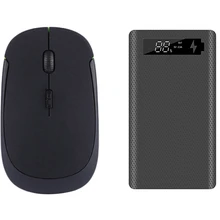 Hot-1 Pcs Quick Charge Version 5V Dual USB 6X18650 Power Bank Case & 1 Pcs Mini Photoelectric Silent 2.4G Ultra-Thin Mouse