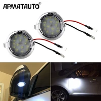 2pcs led under side mirror puddle light white 6000k canbus for ford edge fusion flex explorer mondeo taurus f 150 expedition