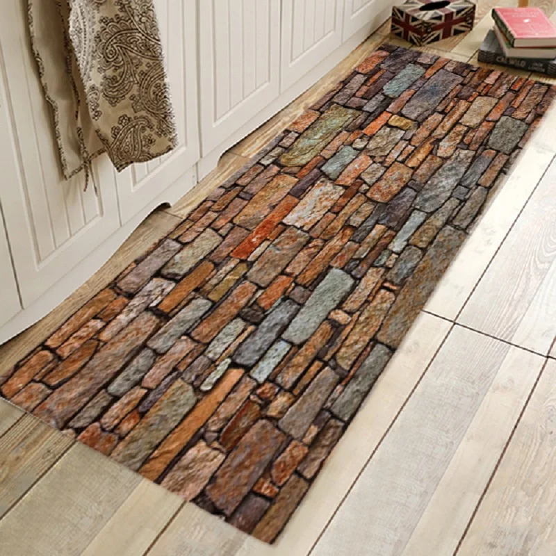 Фланелевый ковер с принтом 3D каменный настенный коврик для комнаты гостиной