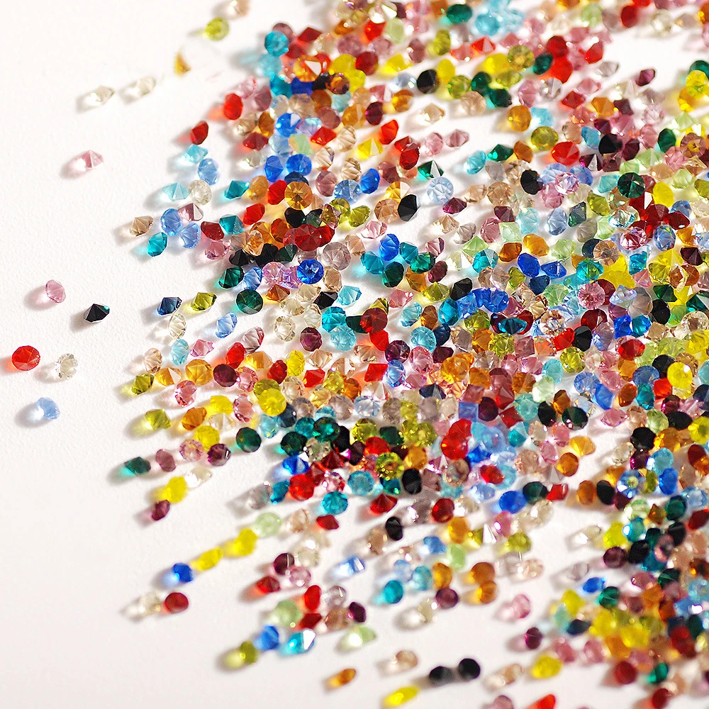 1440 шт./пакет SS3 крошечные клеевые бусины из хрустального стекла-на заостренном