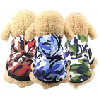 Осенне-зимние камуфляжные толстовки для маленьких собак флисовая одежда для щенков модный свитер для собак для французского бульдога Одежда для кошек вещи