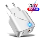 Зарядное устройство PD с разъемом Usb Type-C и поддержкой QC3.0, 20 Вт