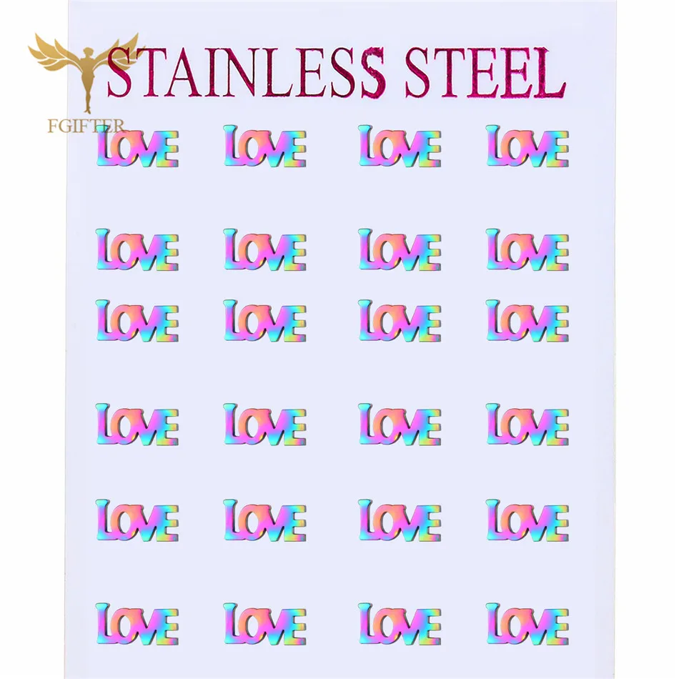 Набор серег гвоздиков из нержавеющей стали с надписью|Серьги-гвоздики| |