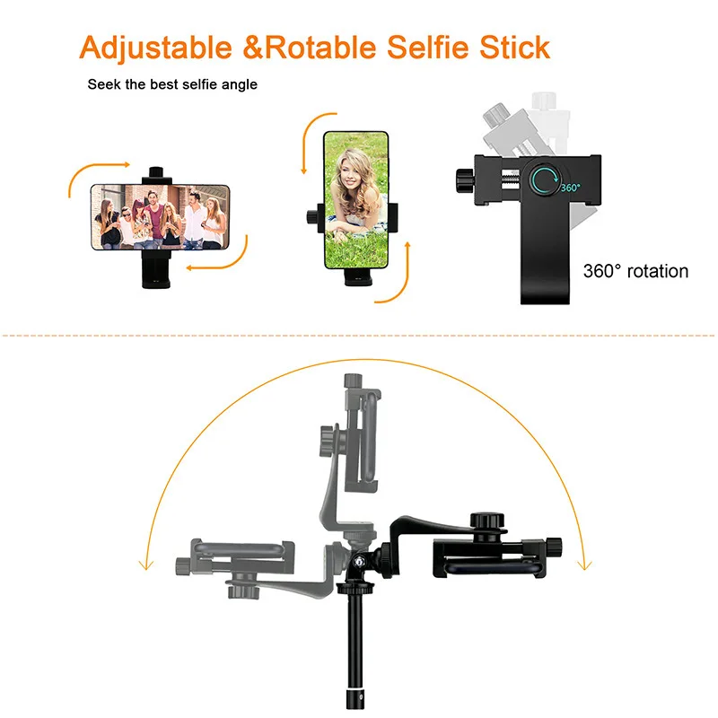 Легкая селфи-палка штатив 51 дюйм выдвижное крепление для телефона подставка с