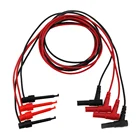 4 шт.лот защитные штекеры типа банан с переключателем и зажимом, испытательные выводы, провод с проводом для цифрового мультиметра, тестовое оборудование