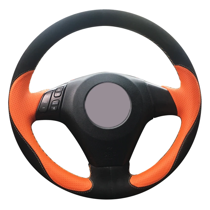 

Черная замша Оранжевая Кожа Чехол рулевого колеса автомобиля для Mazda 3 Axela 2003-2009 Mazda 5 2004-2010 Mazda 6 Atenza 2004-2008