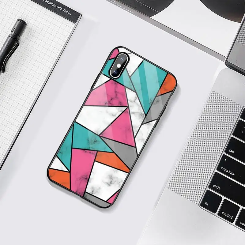 

Matte Marble Phone Case Tempered glass For iphone 6 6S 7 8 plus X XS XR 11 12 mini PRO MAX