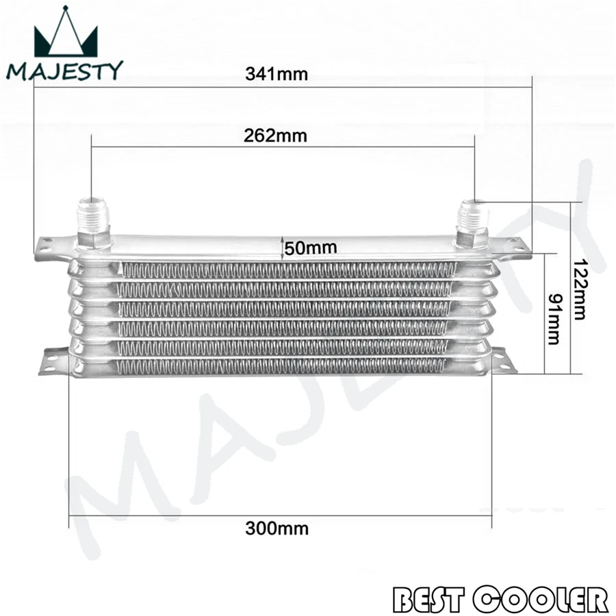 

Universal AN10 Thermostatic Oil Cooler Kit Thermostat High Perfomance 7 Rows